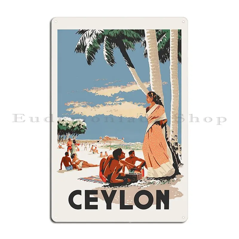 Ceylon Sri Lanka Metal Signs Garage Custom Wall Mural Wall Decor Wall Cave Tin Sign Poster