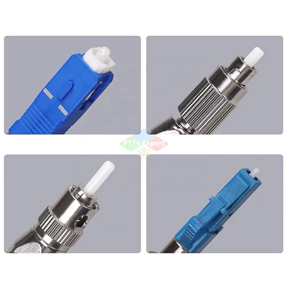 1 Fiber Optic Fast Connector UPC FC LC SC ST Male Single-mode Round Quick Catch Adapter Convenient Field Assembly