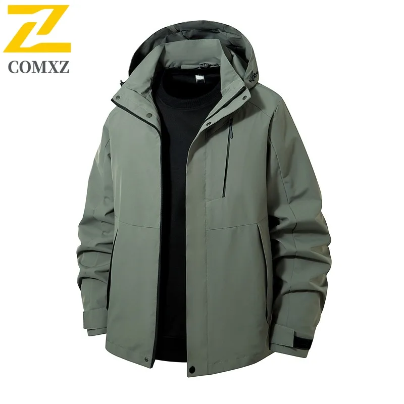 

COMXZ повседневная мужская куртка с капюшоном для исследования на открытом воздухе, уютное мотоциклетное пальто для отдыха в городском стиле, легкая весенне-осенняя новая одежда