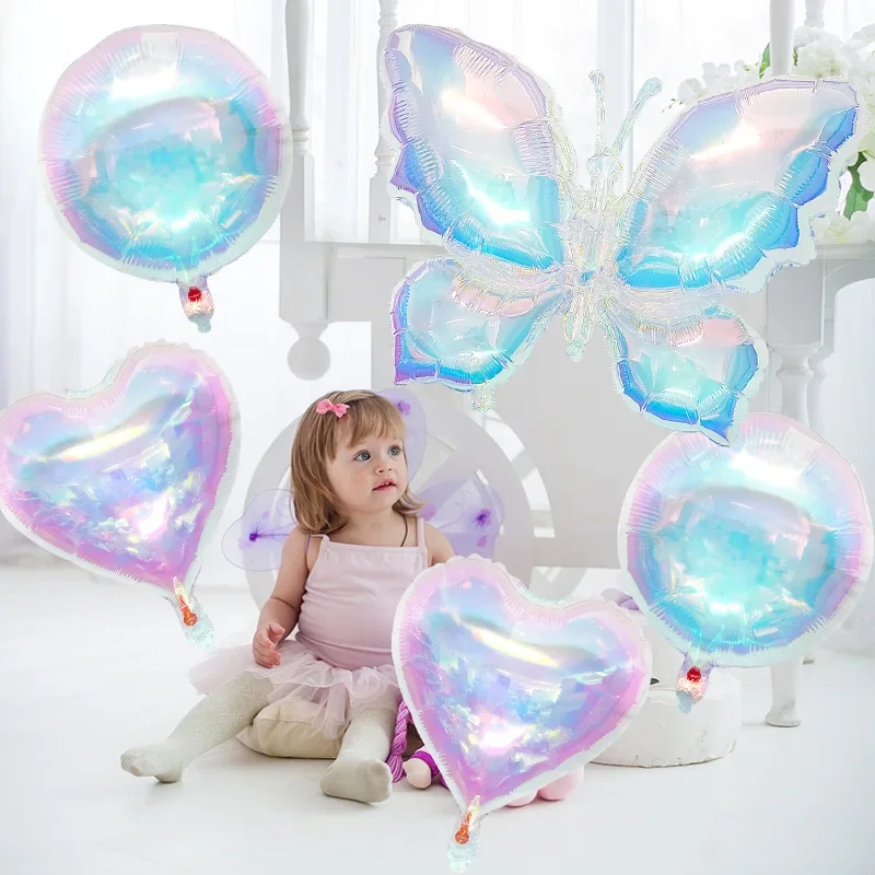 Butterfly Birthday Balloon Transparent Colorful Butterfly Balloons Baby Shower Helium Balloon Birthday Party Decorations Globos