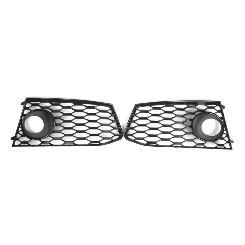 1 Pair Bumper Fog Lamp Grille Trim for 14-18 Front Fog Light Grille Cover Dropship