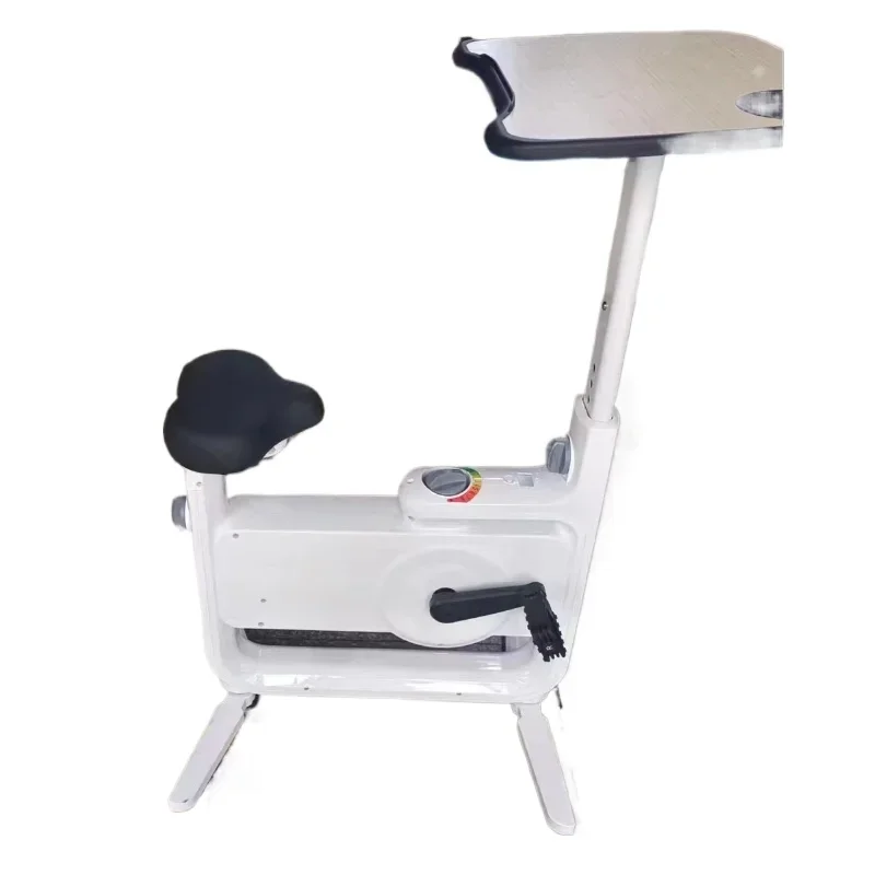 Magnetic Resistance Exercise Bike With Desk Home Office Foldable Pedal Stationary Cycling Fitness Machine