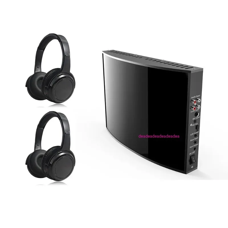 نظام سماعات الرأس اللاسلكية IR بطول 30 مترًا لاختبار IELTs TOEFL وصوت ستيريو #4