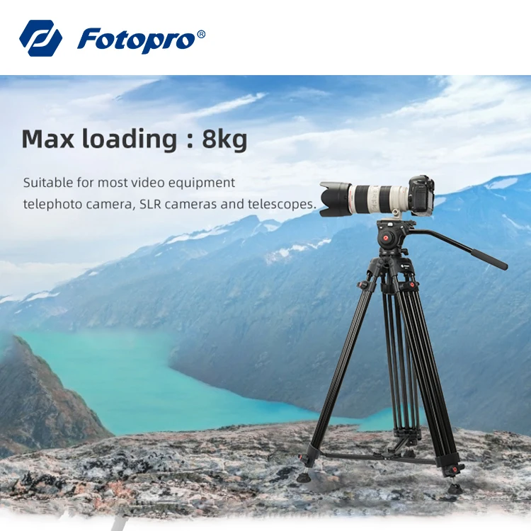 Fotopro New Arrivals Adjustable Dimmable Heavy Duty Video Dslr Camera Photography Video Stand Tripod