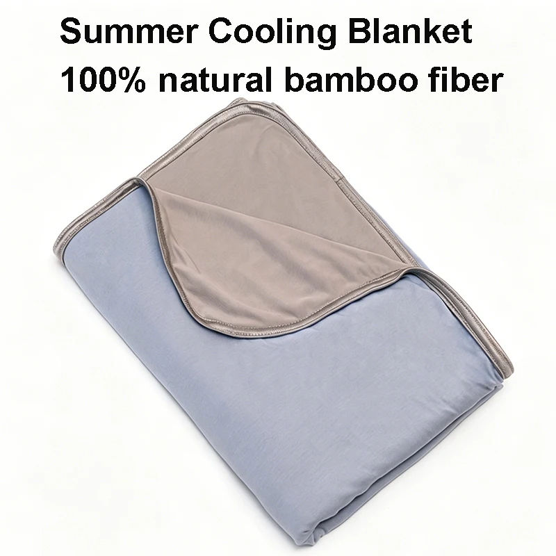 Double-Sided Bamboo Summer Blanket 1.5*2/2*2.2m Cooling Blanket For Summer Sofa Camping Travel Napping Air Conditioning Blanket