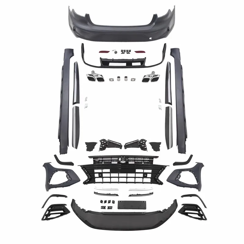 Karosserie-Kit für Volkswagen VW Passat CC R-Line 18-25, modifizierte Frontstoßstange mit Lampe, Hecklippe, Kühlergrill, Endrohr
