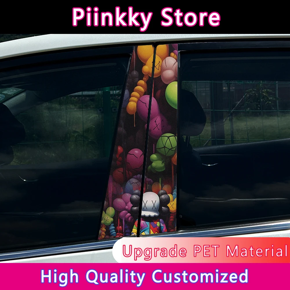 

Dice Poker Mice Rat Balloon Car B-pillar Stickers Auto Center Column Decoration Cover Scratches Waterproof Decal Car Accessories