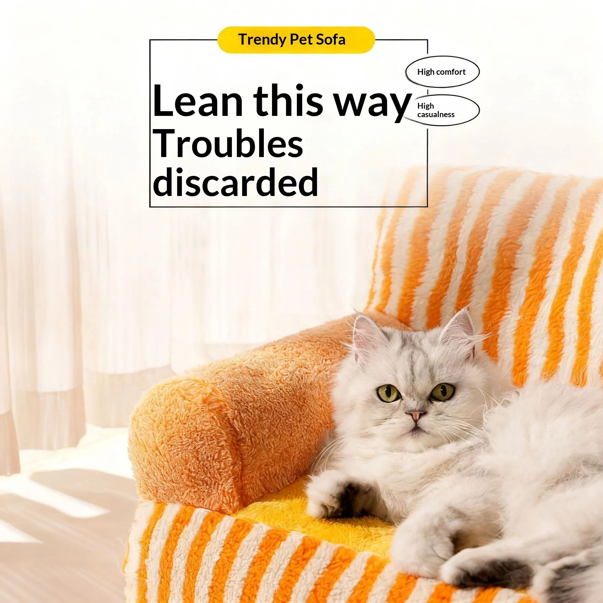 Cama acolchada lavable para perros y gatos, cálida de invierno - imagen 3