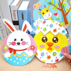 Creative Color Paper Plate Art Draw Handmade Material Package DIY Painting Colored Toys Children Hands-on Ability Birthday Gift