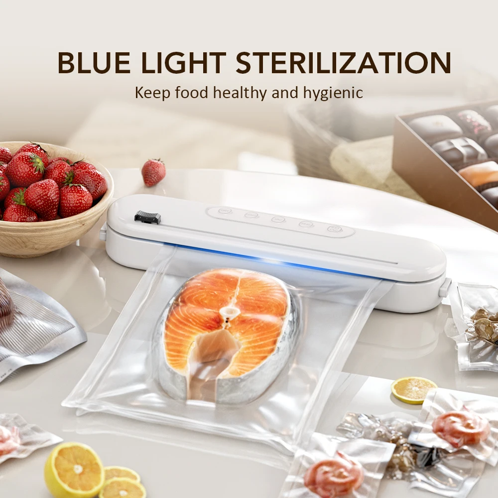 ماكينة تغليف الفراغ الكهربائية ضاغط طعام لاسلكي جاف/رطب فراغ السدادة شفط قوي شاشة تعمل باللمس الأجهزة المنزلية المطبخ