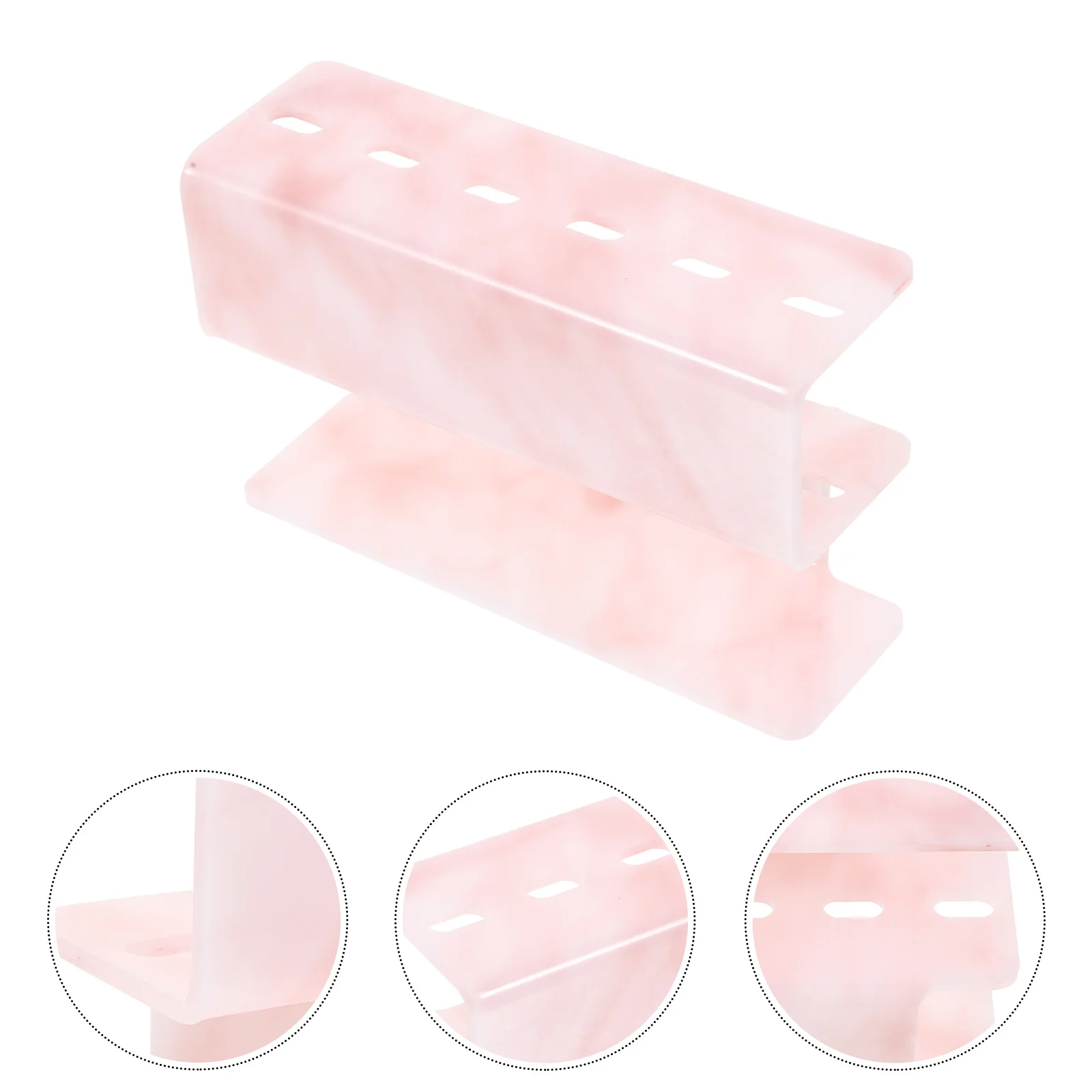 Lash Tweezer Holder Marble Design Strong Plastic Eyelash Tweezers Display Stand For Eyelash Extension Tools Storage