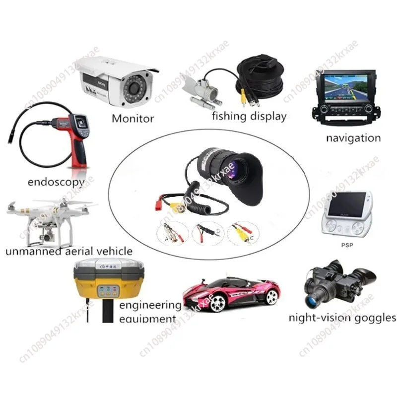 Display HD Display with 38mm Eyepiece for Security Monitors FPV Aircraft V770 PRO C Portable Wearable Head Mounted