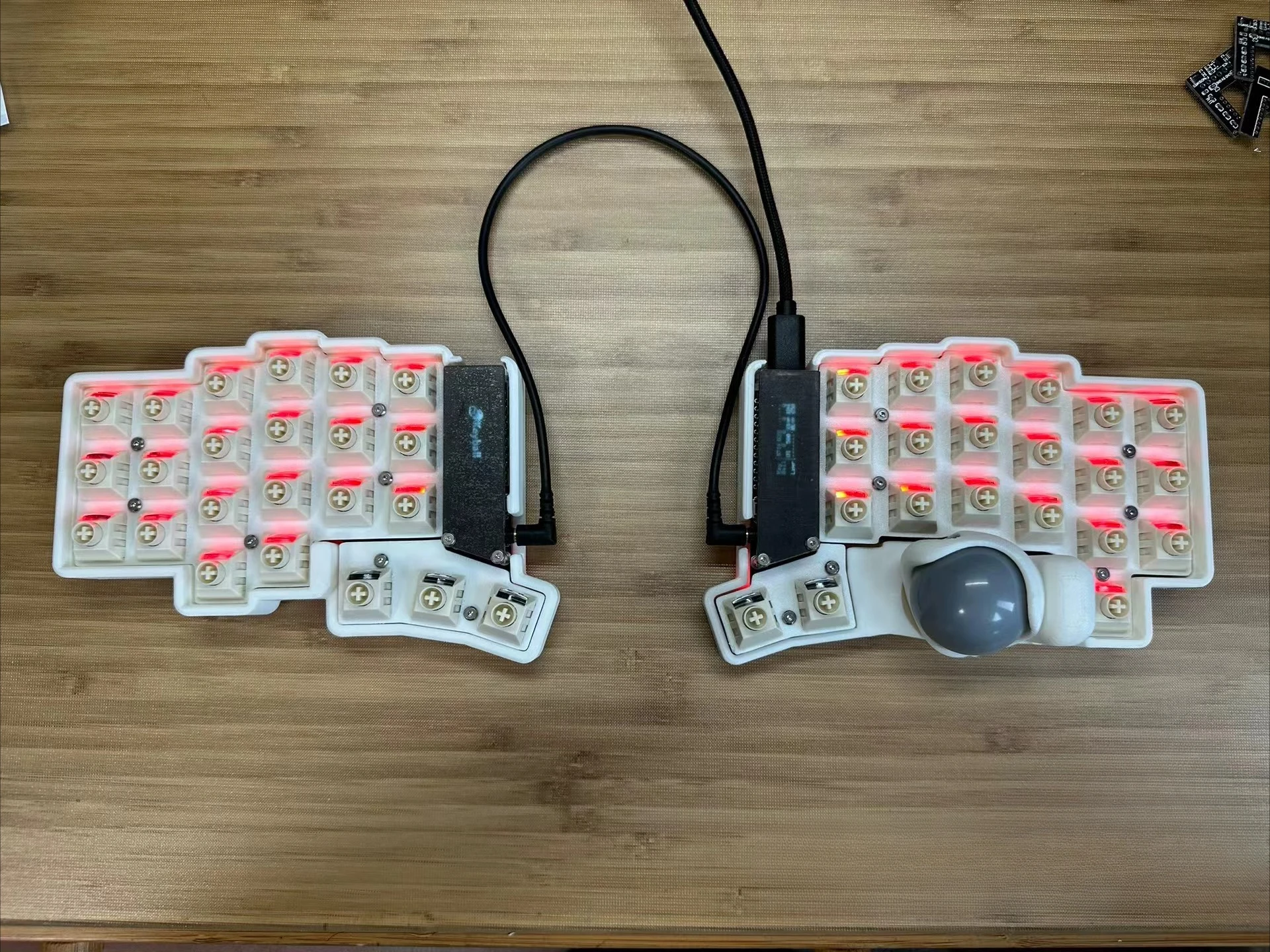 MiFuny Keyball 37/49/59 SplitKeyboard Kit Custom Wired RGB Via Change Key Hot-swap Rp2040 DPI Trackball 34MM FDM 3D Printing Kit