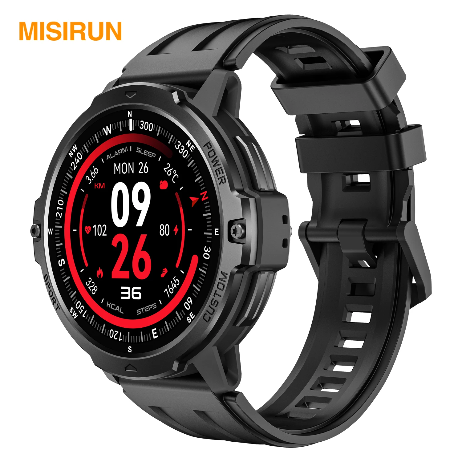 

C31 GPS Smart Watch Men Outdoor Sport Watches Bluetooth Call Voice Assistant Heart Rate Sleep Monitor 3ATM Waterproof Smartwatch