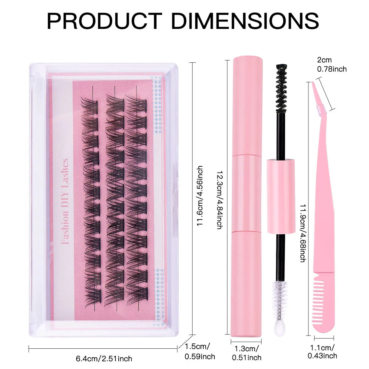 Nuova simulazione segmentata fai da te ciglia finte Set di pinzette per colla di grande capacità combinazione di ciglia bellezza