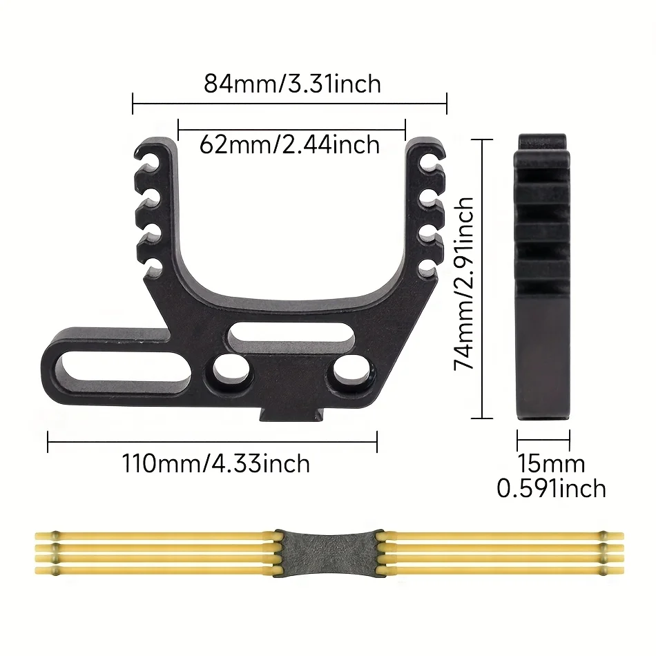 مجموعة ملحقات الصيد الخارجية الاحترافية - مجموعة أدوات DIY مكونة من خمس قطع. ملحقات تجميع المقلاع المحمولة متعددة الوظائف