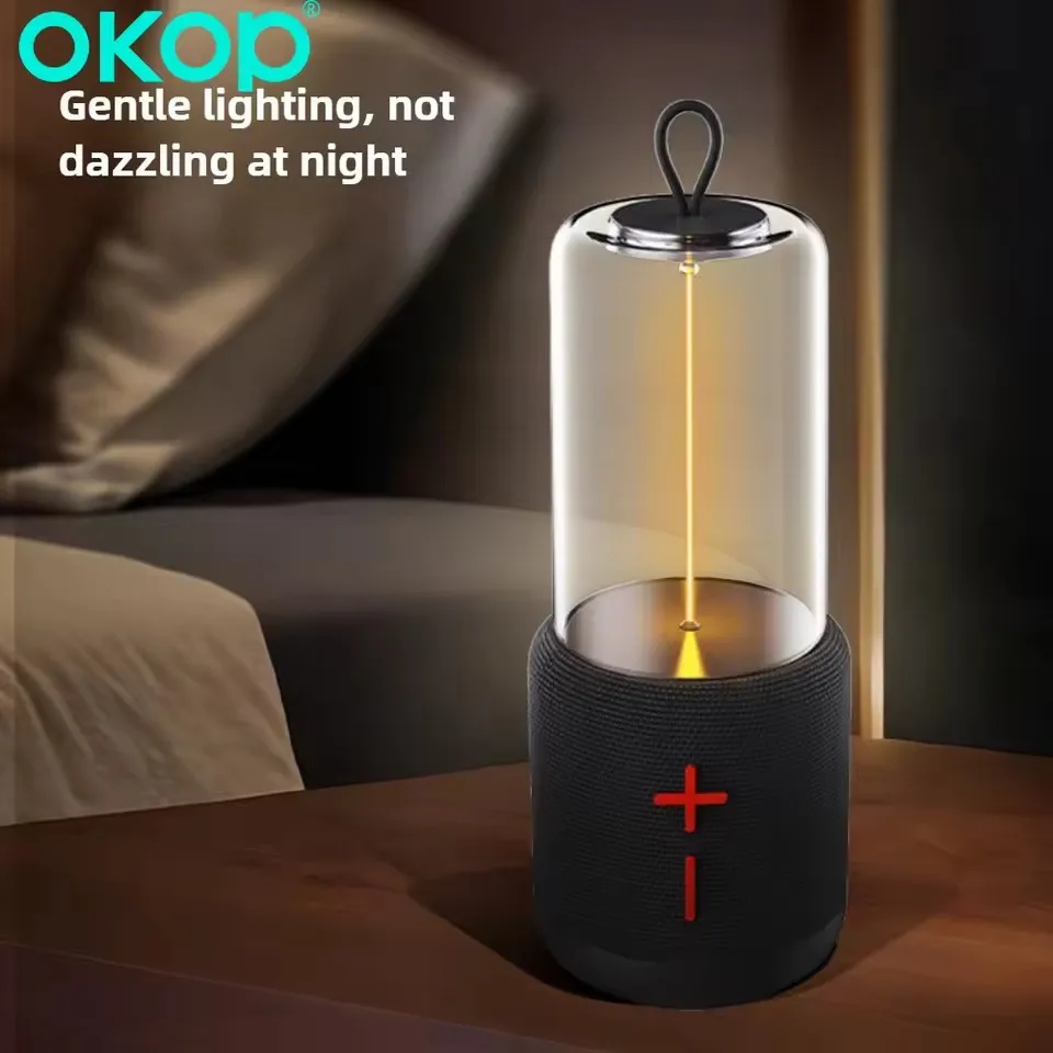 

Outdoor Portable Bluetooth Speaker Night Light Bedhead Desktop Long Range IPX5 Waterproof Powerful Speaker USB Music Party