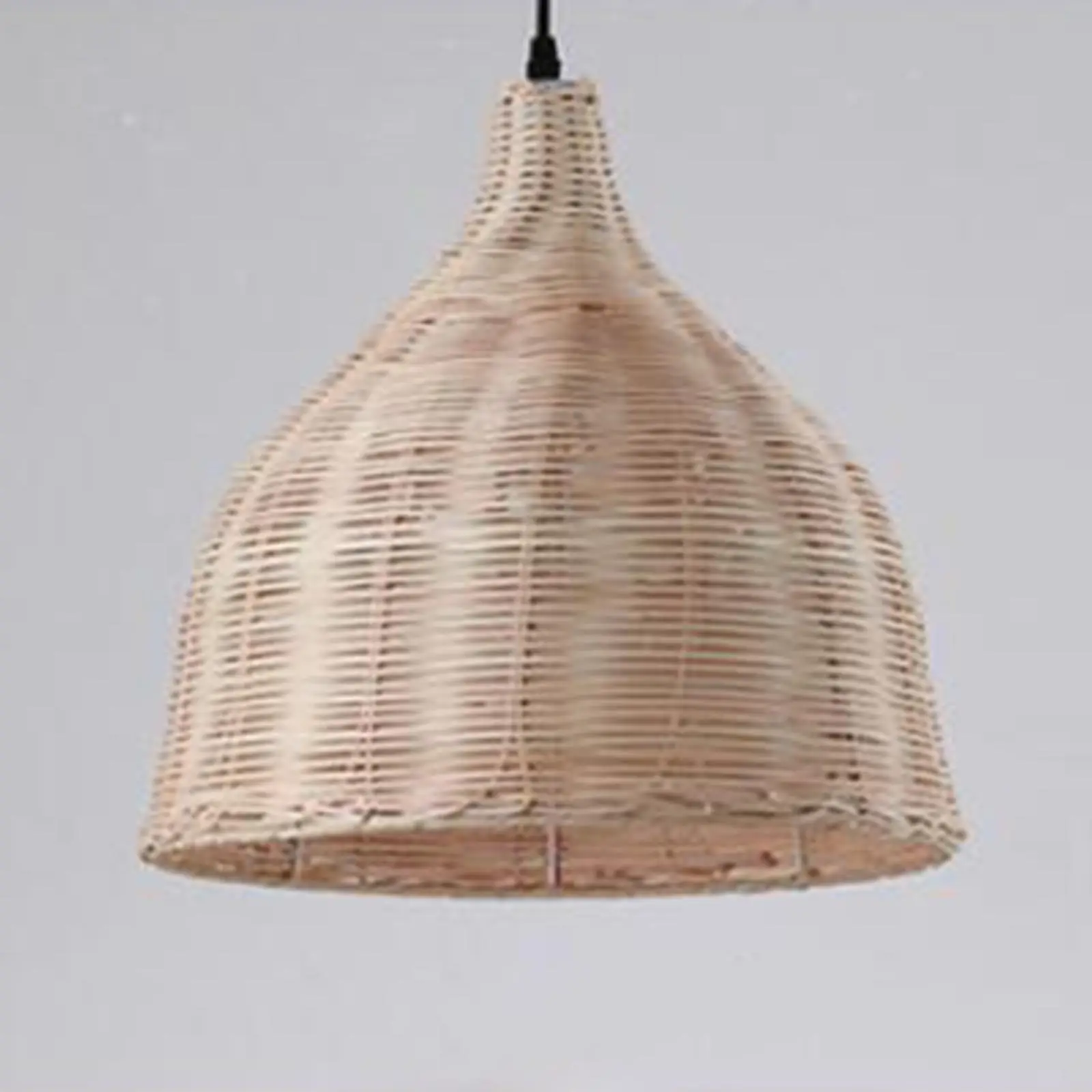 Grass Vine Woven Pendant Light for Kitchen Island Bamboo Lantern Chandelier Shade Natural Hanging Lamp Decor