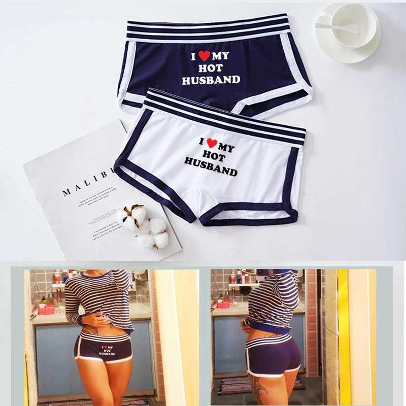 Hot Letters Print Cotton Underwear for Women New Women Boxer Shorts Cute Girls Panties Female Breathable Women\'s Intimates