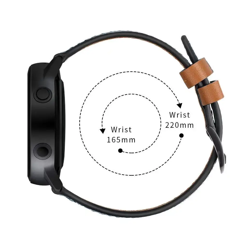 Correa de cuero para Samsung Galaxy Watch 6 Classic, correa de pulsera transpirable de 20mm, 47mm, 43mm, 5 Pro, 6/5/4, 40mm, 44mm