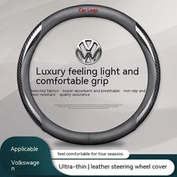 Car Steering Wheel Cover Carbon For Volkswagen R Beetle Golf Gte MK2 MK3 MK4 MK5 MK6 MK7 MK8 Polo GTI Auto Interior Accessories