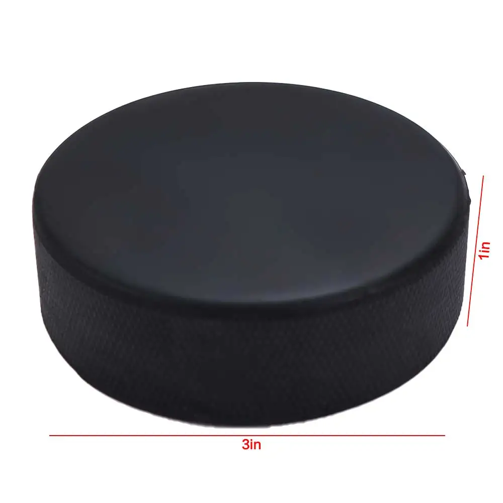 Portable Regulation Size Hockey Balls Textured Sides with Grippy Ice Hockey Stick Ball Black Rubber Hockey Ball Practicing