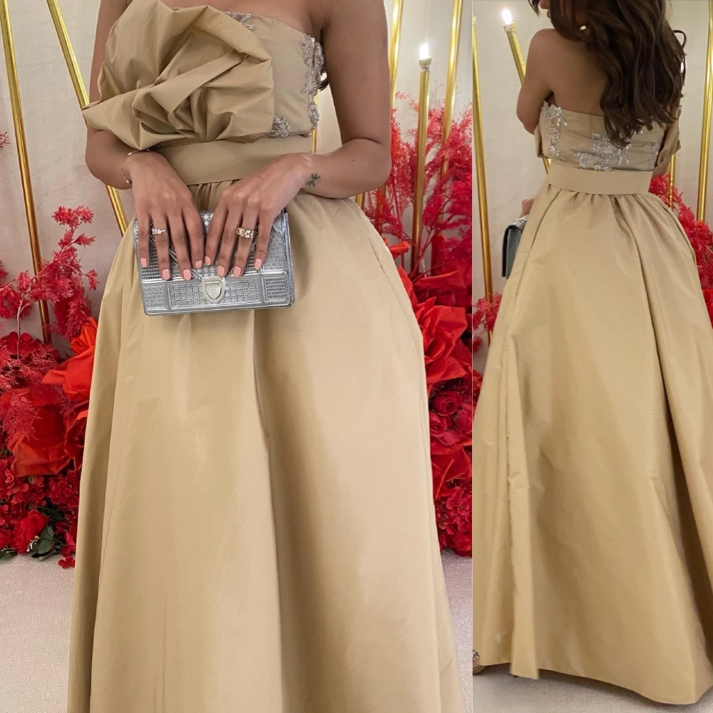 Customized   Ball   Jersey Beading Birthday  Gown Strapless Bespoke Occasion  Midi es