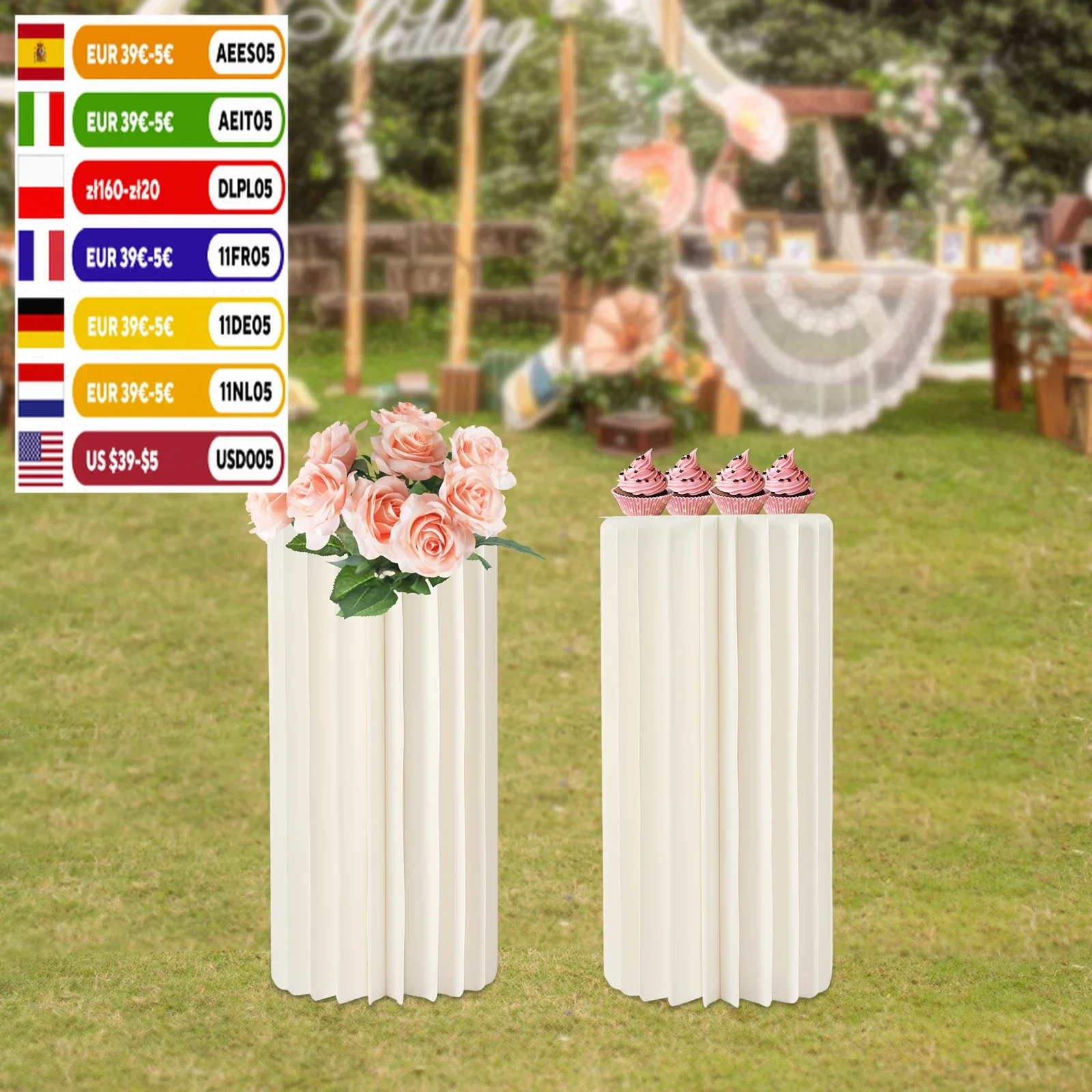 

Wedding CenterpieCes Cardboard Vases SetS Flower Vase Flowers Cylinder CenterpieCe Stand For Party Tables Decorations 2/3/5pc