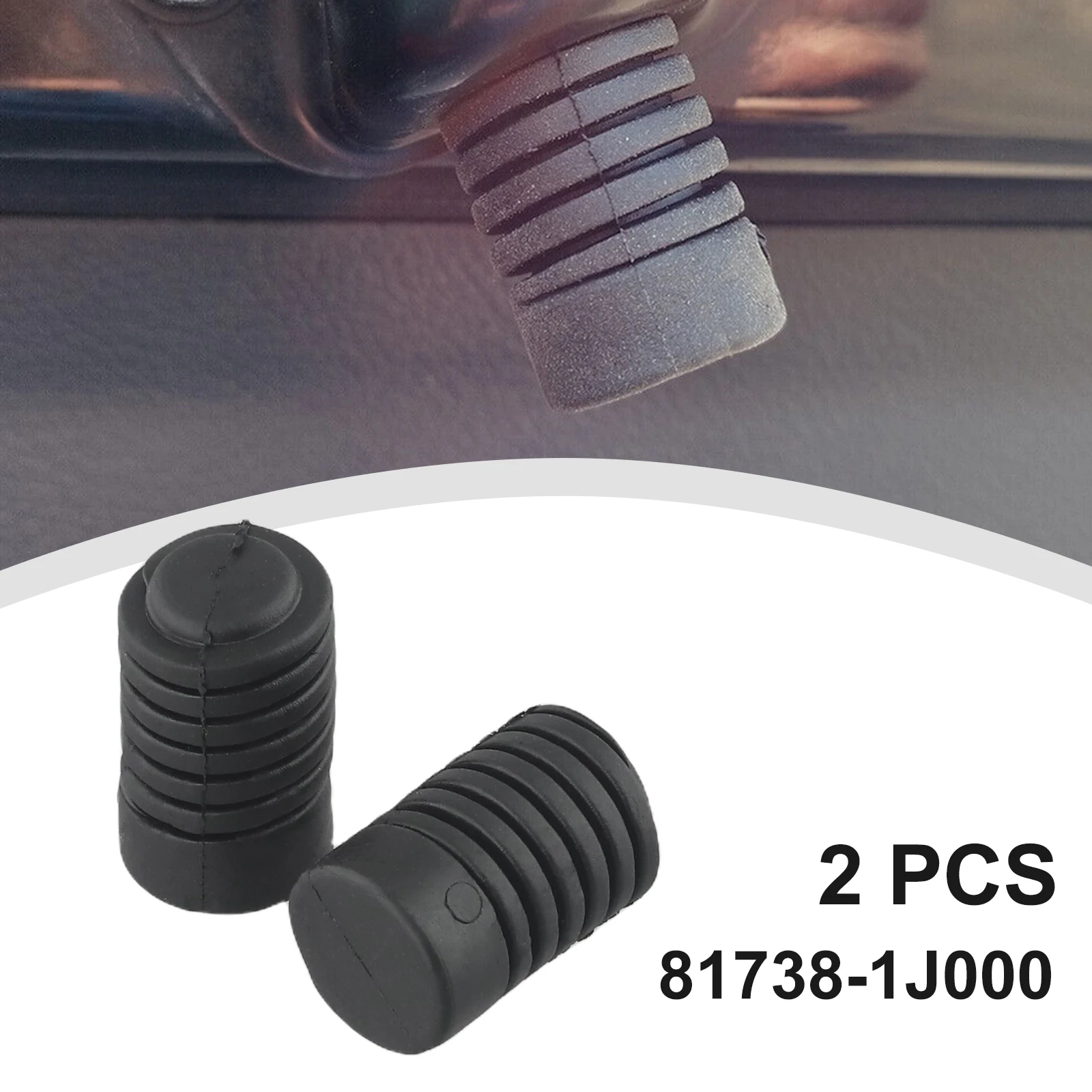 

2Pcs Car Hood Tailgate Rubber Stop Mount Buffer Cushion For Nissan 817381J000 Automobile Replacement Accessory
