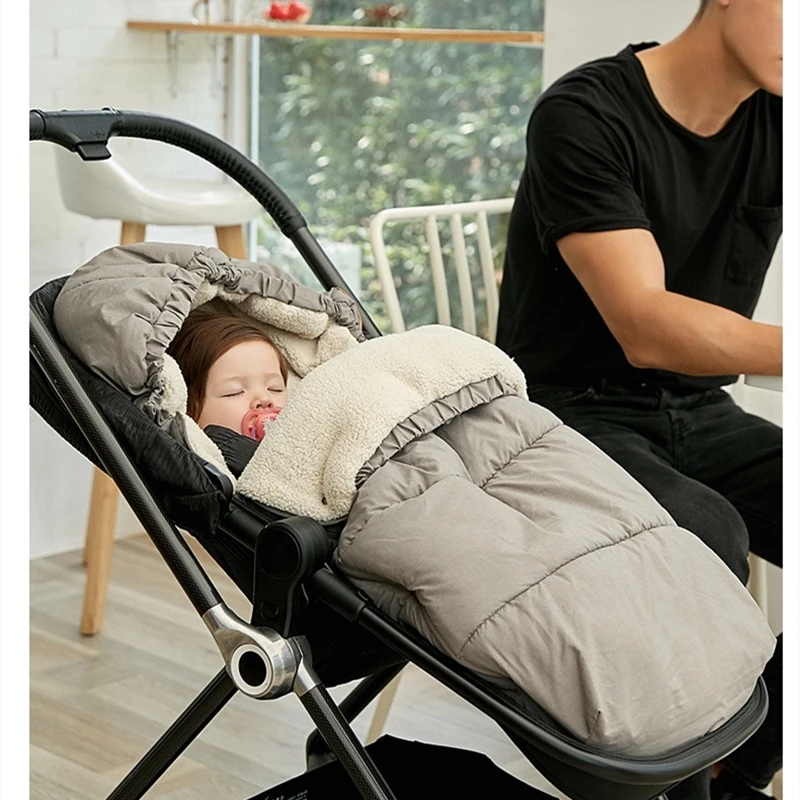 Winter Windproof Thicken Stroller Pram Warm Footmuff Baby Stroller Accessories Baby Envelope For Discharge Removable Size