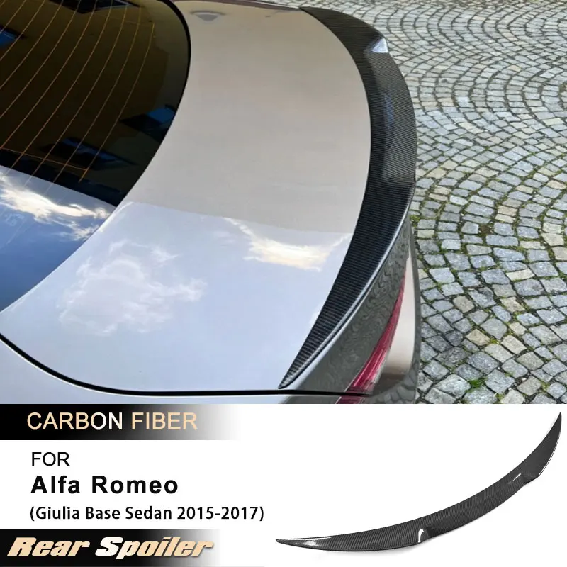 

Car Rear Trunk Spoiler Wings for Alfa Romeo Giulia Base Sedan 2015-2017 Racing Rear Spoiler Boot Wing Lip Carbon Fiber FRP