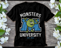 2025 Disney Monsters University Mike Graphic T-Shirt Unisex T Shirt Adult Shirt 8995 Cotton Short Sleeve High Street