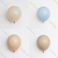 5-18inch Doubled Sand Cream Balloons Baby Shower Decoration DIY Balloon Garland Arch Kit Pastel Blue Birthday Decor Air Globos