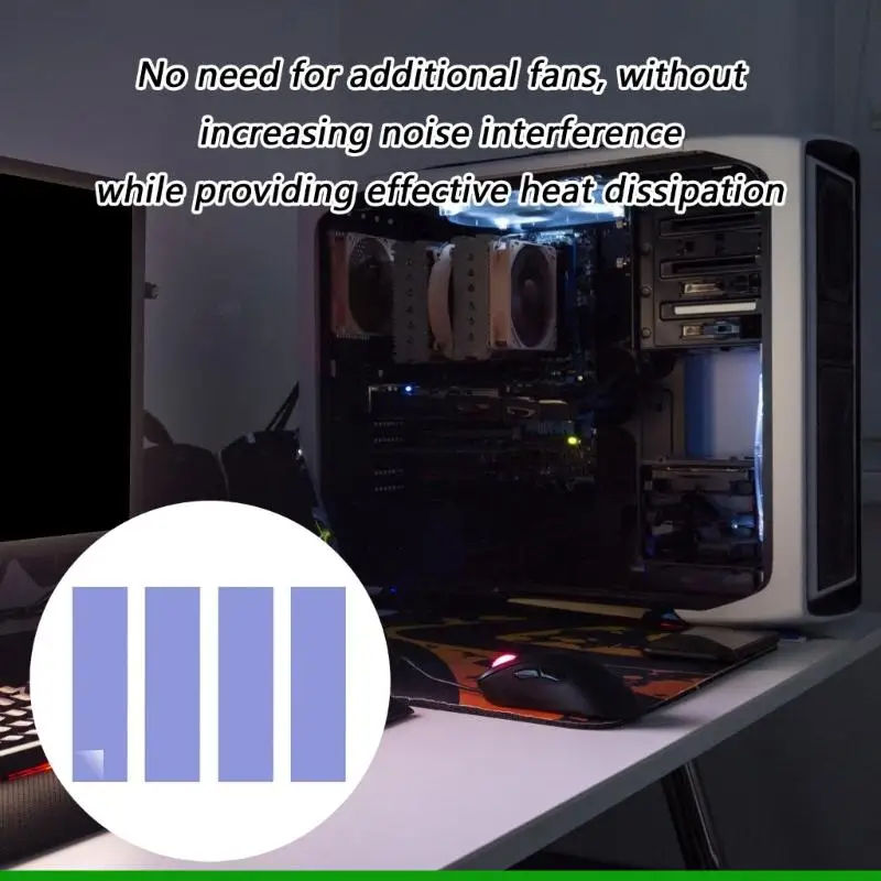 U55C Durability Silicone Thermal Conductive Pad for M.2 2280 NVMe SSDs Heat Sink Efficient Heat Transfer Cooling Systems