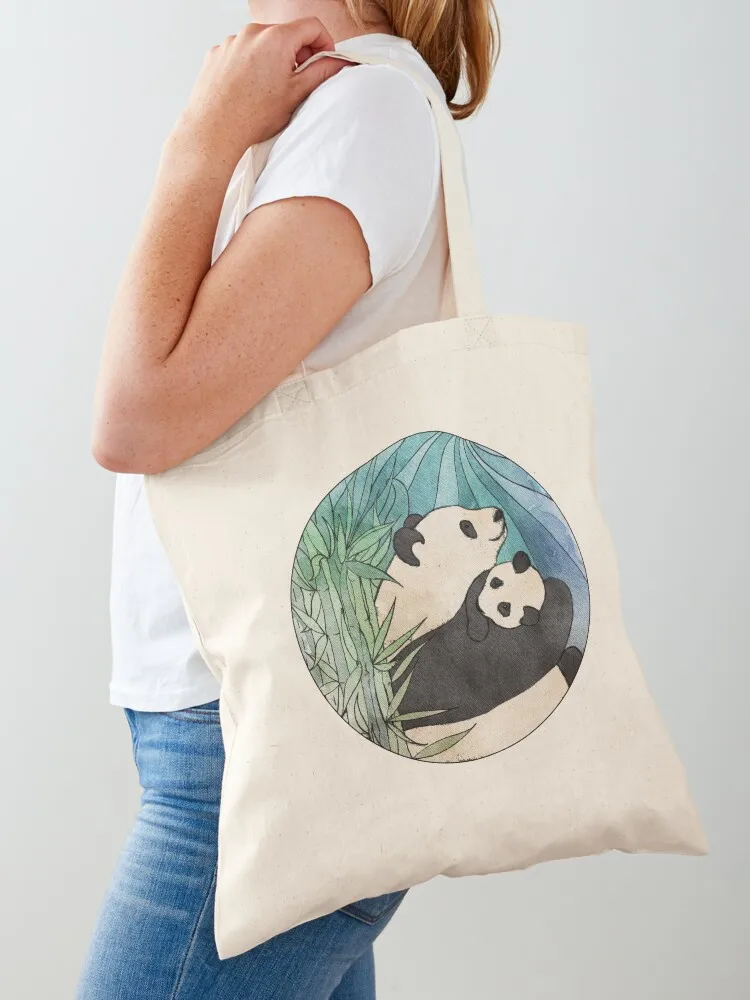 

Panda Love Tote Bag tote bag woman shopper bag women canvas Canvas stote Gift