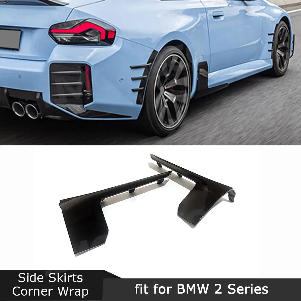 

JMCARCOOL Rear Side Skirt Splitter Bumper Canard Plate For BMW 2 Series M2 G87 2Door 2023+ Flaps Apron Scratch Protector
