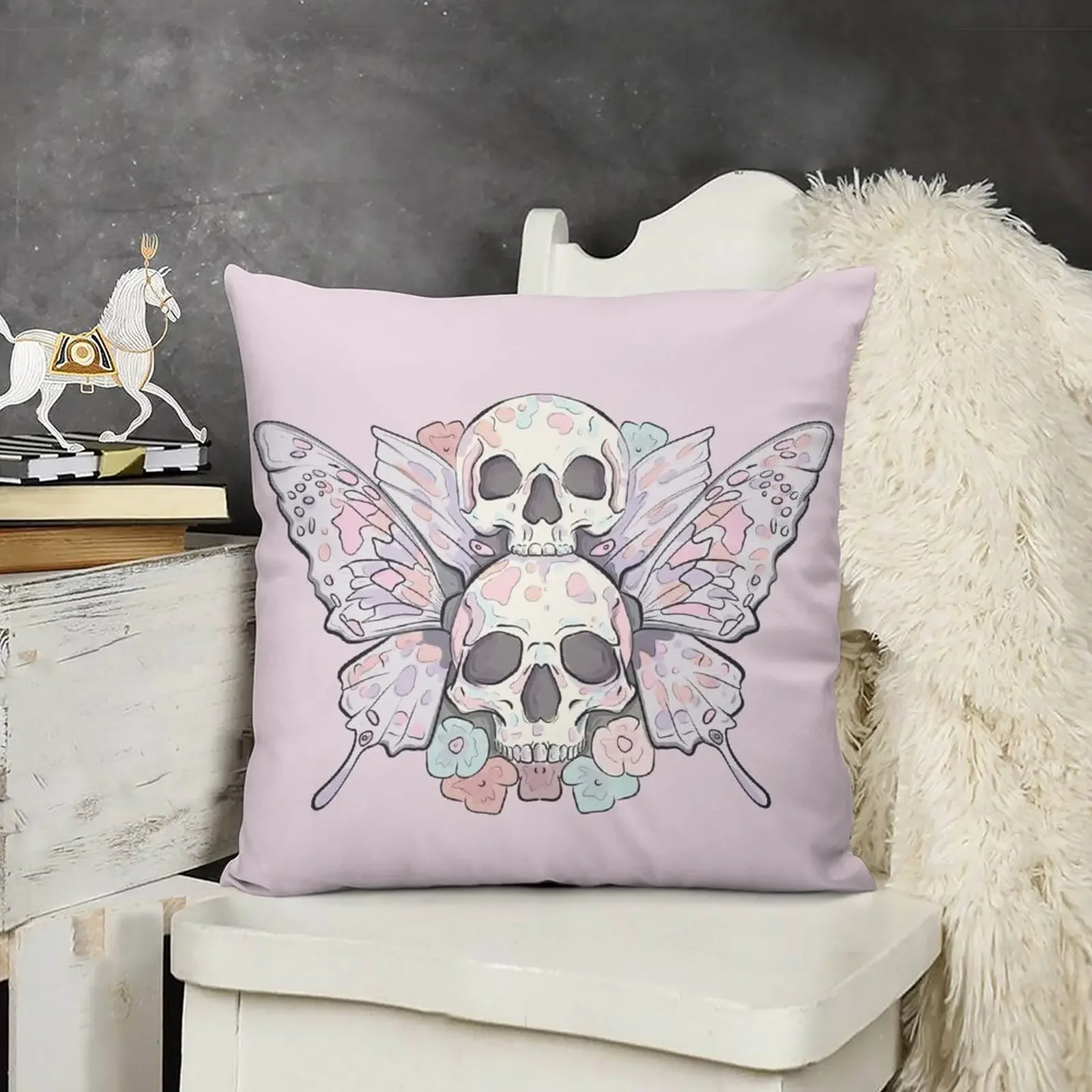 

Pastel Death Moth Throw Pillow Cushions Home Decor pillows decor home pillow