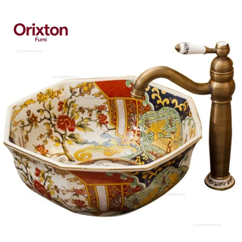 Bathroom Art Basin ,410x390x180mm Ceramic ,Nordic Modern Style Bath Hand Wash Basins,for Hotel and Home Bathroom