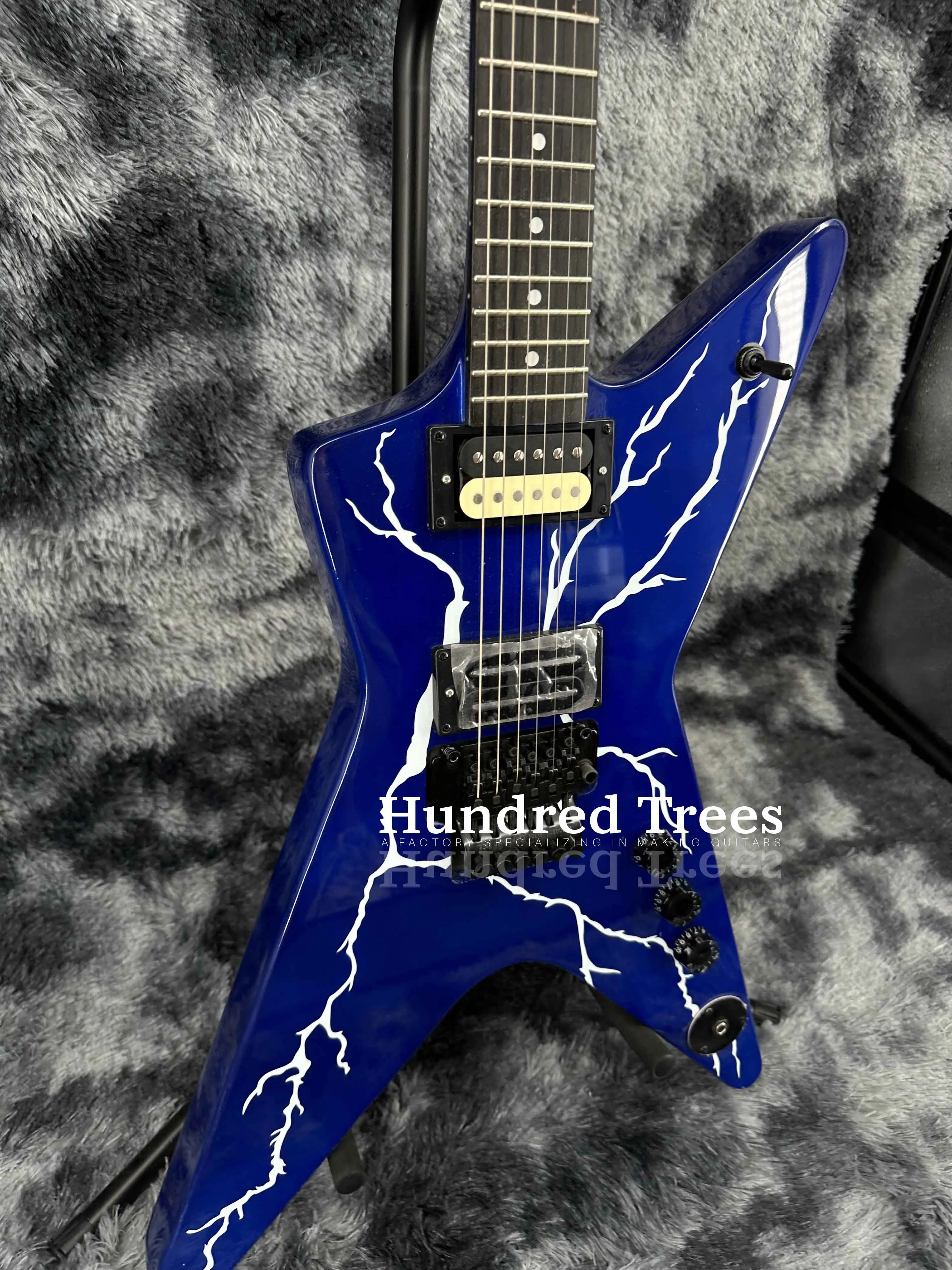 Blue Custom Dean Dimebag Electric Guitar ML from hell lighting body bridge sinking-free shipping