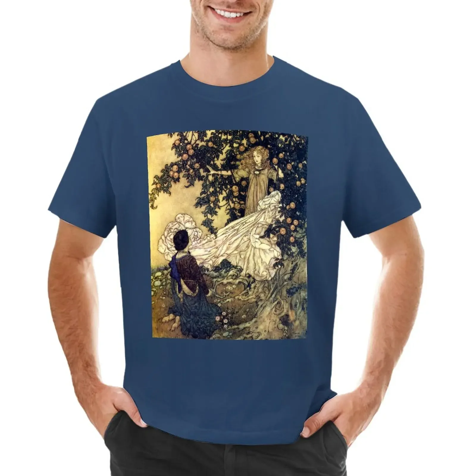 Edmund Dulac - The Garden of Paradise Fairy T-Shirt oversized summer clothes heavyweight t shirts for men