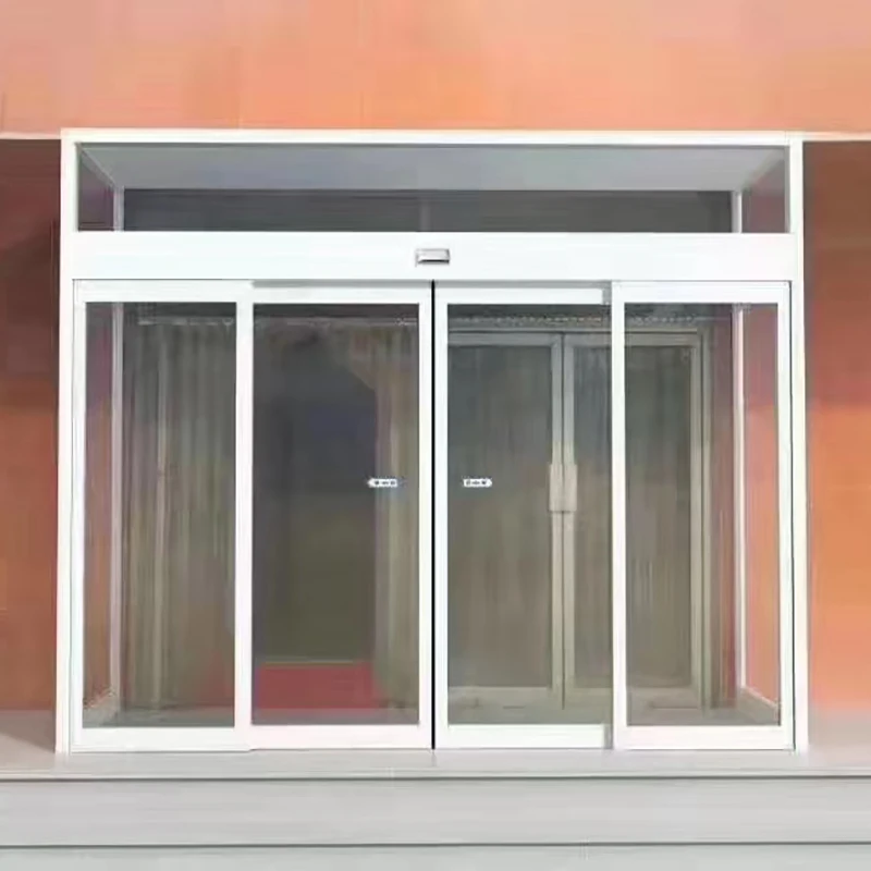 Automatic Modern Glass Sliding Door Windproof Feature Finished Surface Workshop Commercial Use Electric Slide Door