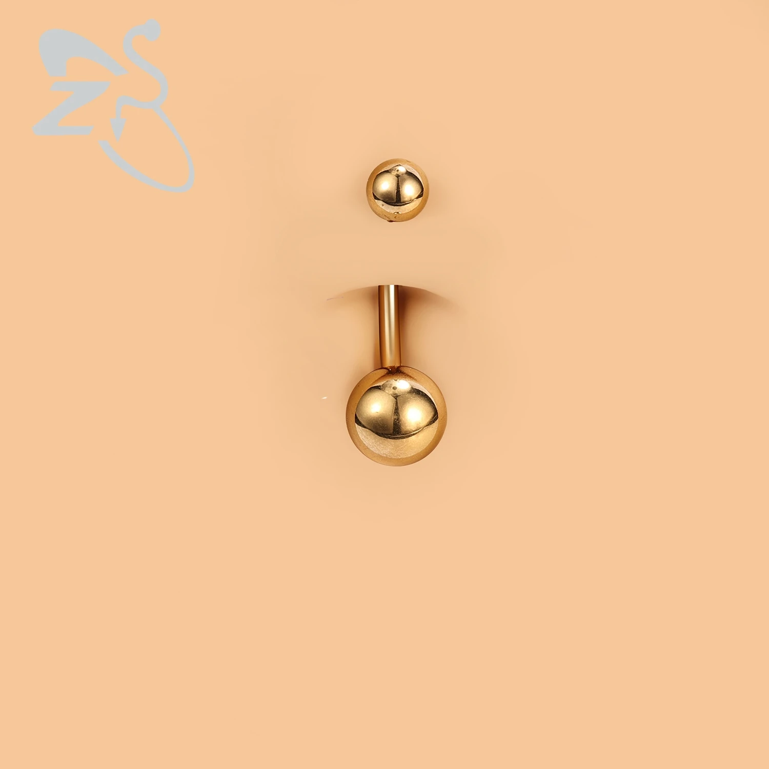 ZS 1PC 14G G23 Titanium Belly Ring for Women Girls Gold Color Crystal Internal Thread Earring 8/10/12/14mm Lip Ring Eyebrow Ring