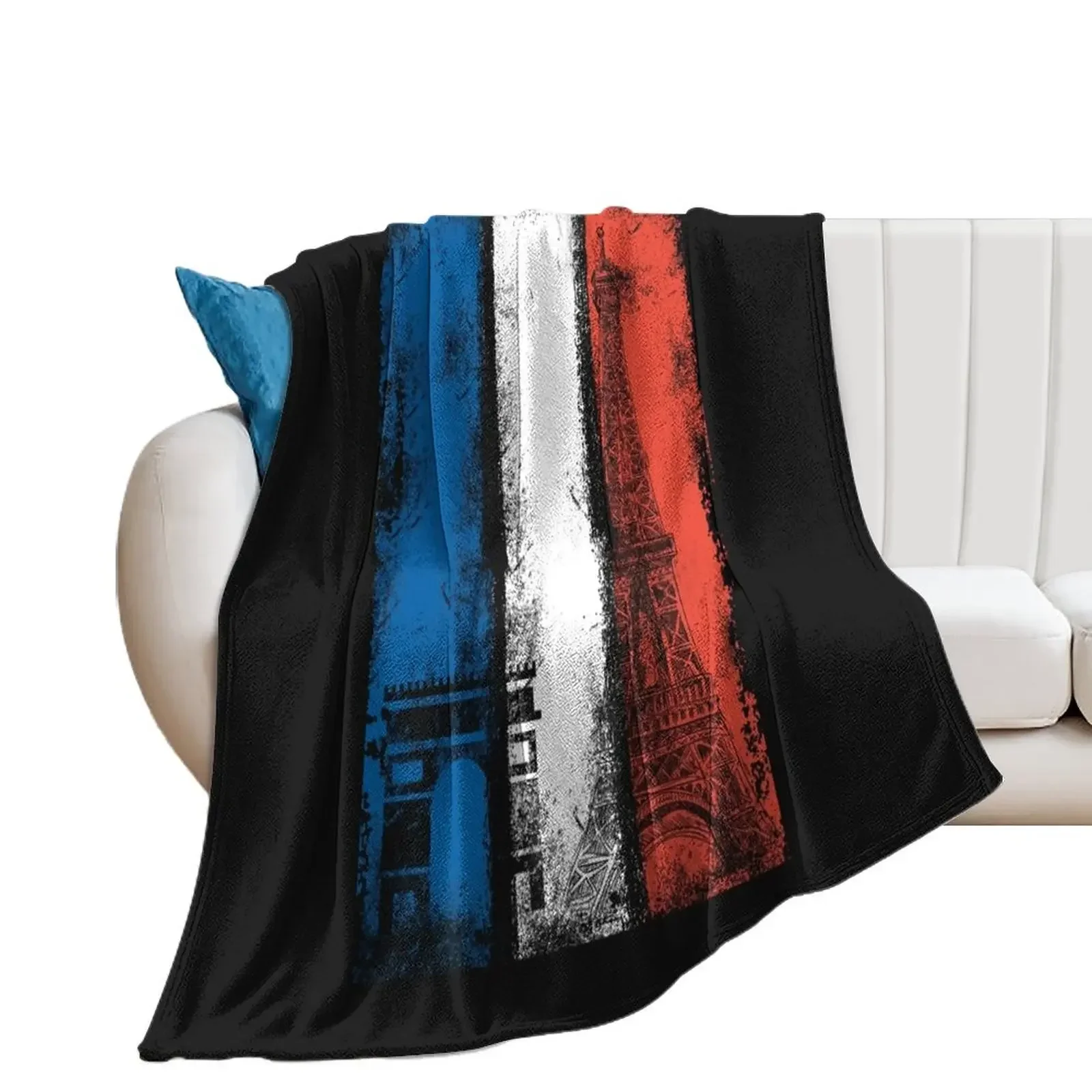 

France Flag Cool Vintage Style French Flag France Lover Throw Blanket Decorative Sofas For Sofa Thin Decoratives anime Blankets