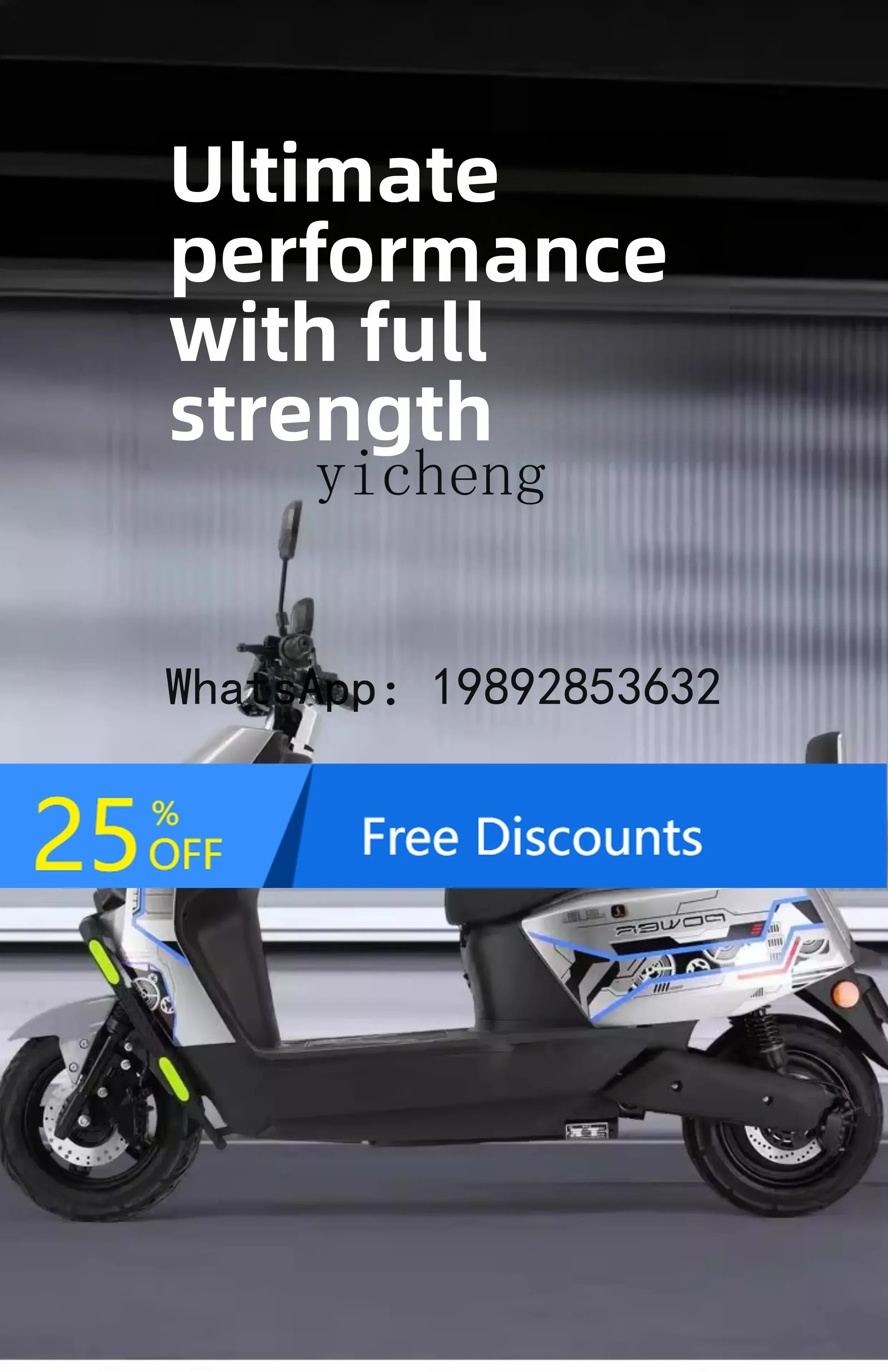 Sepeda motor listrik kecepatan tinggi AB Phoenix, kendaraan dewasa, sepeda motor listrik dengan daya tahan baterai lama, mobil baterai untuk komuter