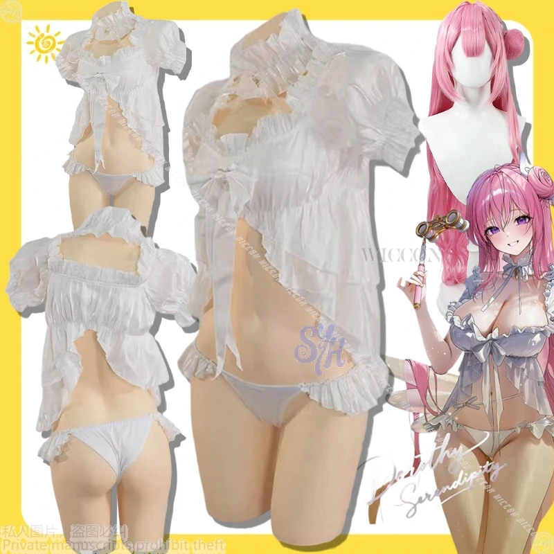 

Dorothy 코스프레 Game GODDESS OF VICTORY: NIKKE Costume Sexy White Lace Bikini Summer Swimminwear Jirai Kei Girls Halloween Party