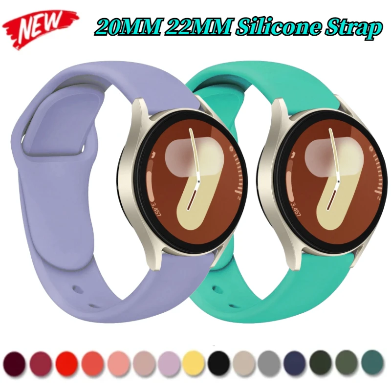 20mm 22mm Silikonarmband für Samsung Galaxy Watch 7/6/5/4 Huawei Watch GT5/GT4 46mm Armband Armband für Amazfit GTR/GTS4 Gürtel