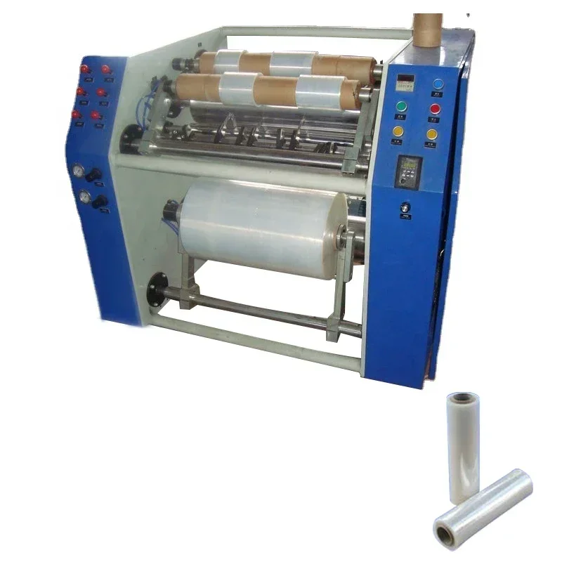 Hot SalesRewinder Fully AUTOMATIC Stretch Film Cling Film Rewinding And Slitting Machine