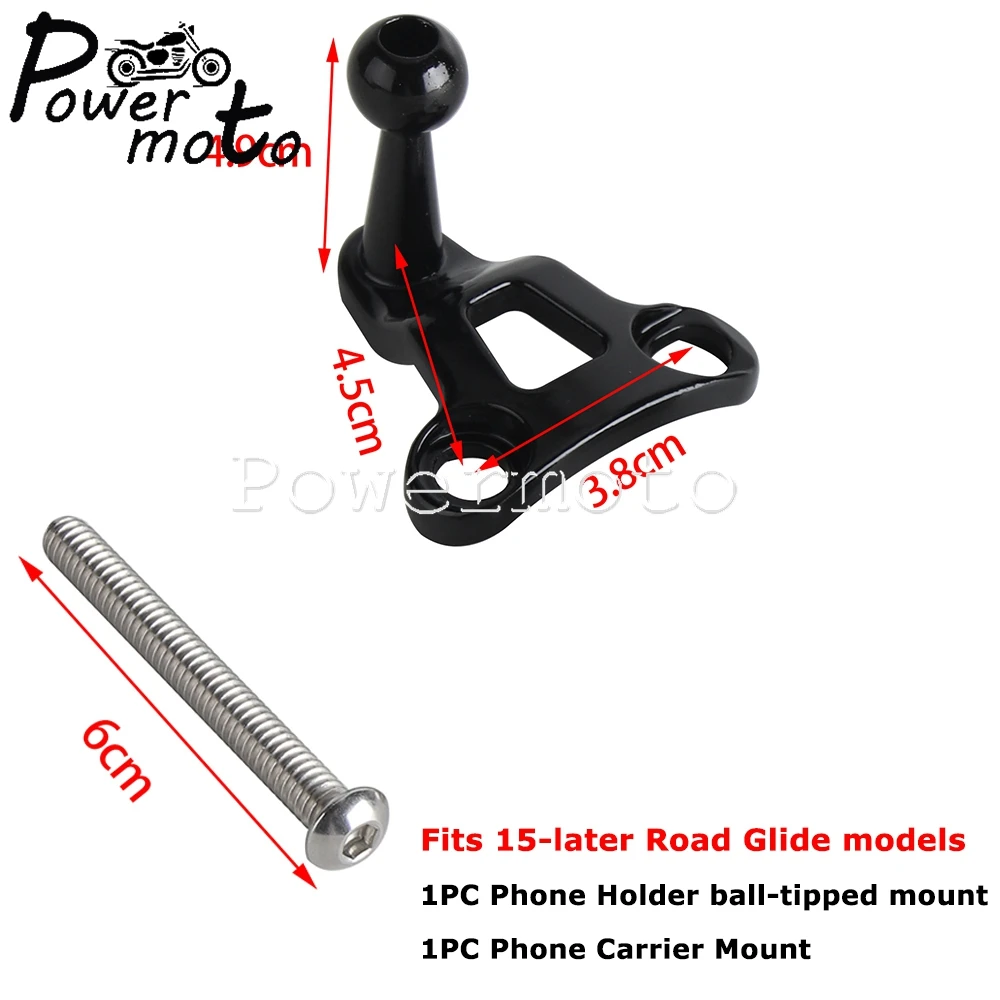 360° View Universal Motorcycle Phone Holder For 5.4-7.2inch Mobile Phone Stand Bracket For Harley Touring Road Glide 2015-later