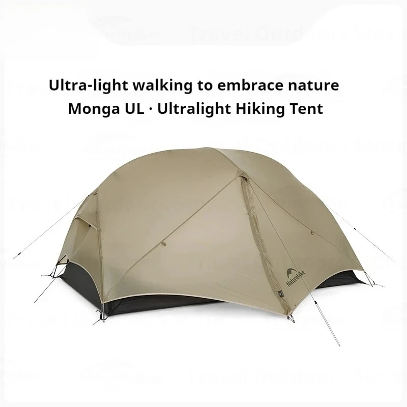 1-2 Person Camping Tent 15D Nylon 3 Season Waterproof Ultralight Portable