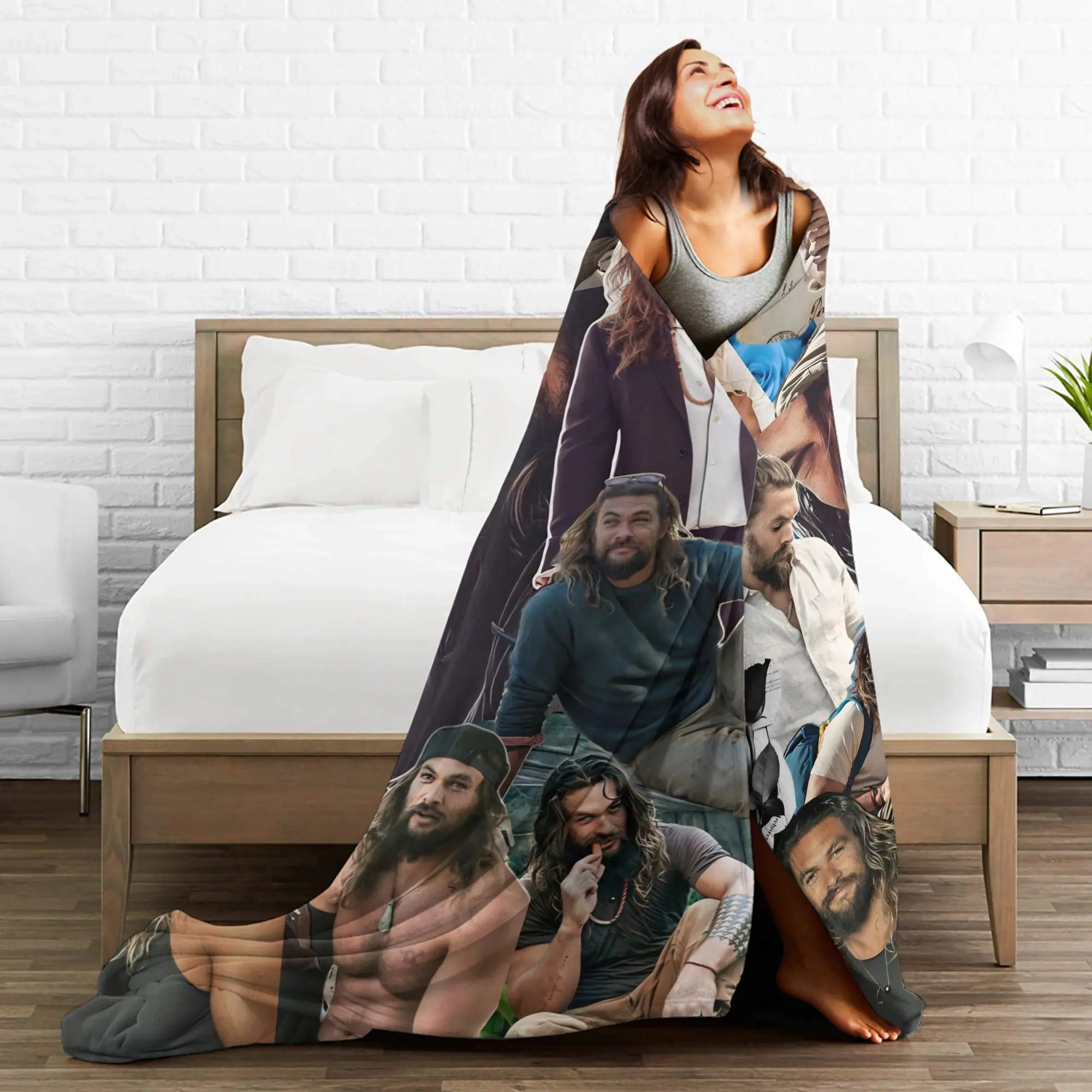 جيسون موموا صور الكولاج الفانيلا بطانية الشتاء سوبر الدافئة رمي بطانية لصبي فتاة غرفة المعيشة المفرش أريكة غطاء سرير